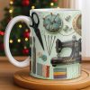 Celebrating the Art of Crafting With Sewing Essentials - Personalized Custom Coffee Mug - JBS087_MG
