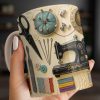 Celebrating the Art of Crafting With Sewing Essentials - Personalized Custom Coffee Mug - JBS087_MG