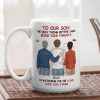 Ceramic Mug for Son from Dad, Warm Family Artwork, Keeps Hot Drinks, Creative Gift for New Dads, Birthdays or Father's Day