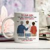 Ceramic Mug for Son from Dad, Warm Family Artwork, Keeps Hot Drinks, Creative Gift for New Dads, Birthdays or Father's Day