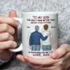 Ceramic Mug for Son from Dad, Warm Family Artwork, Keeps Hot Drinks, Creative Gift for New Dads, Birthdays or Father's Day