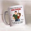 Ceramic Mug Personalized With Playful Girlfriend Quote Cute Couple Design A Unique Romantic Gift For Him