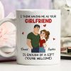 Ceramic Mug Personalized With Playful Girlfriend Quote Cute Couple Design A Unique Romantic Gift For Him