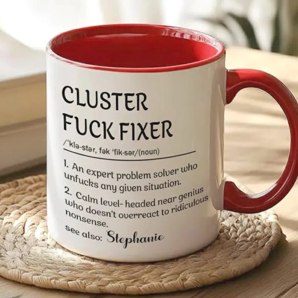 Ceramic Mug With Funny Problem Solver Quote, Personalized One Of A Kind Gift for Friends or Coworkers, Daily Coffee Humor