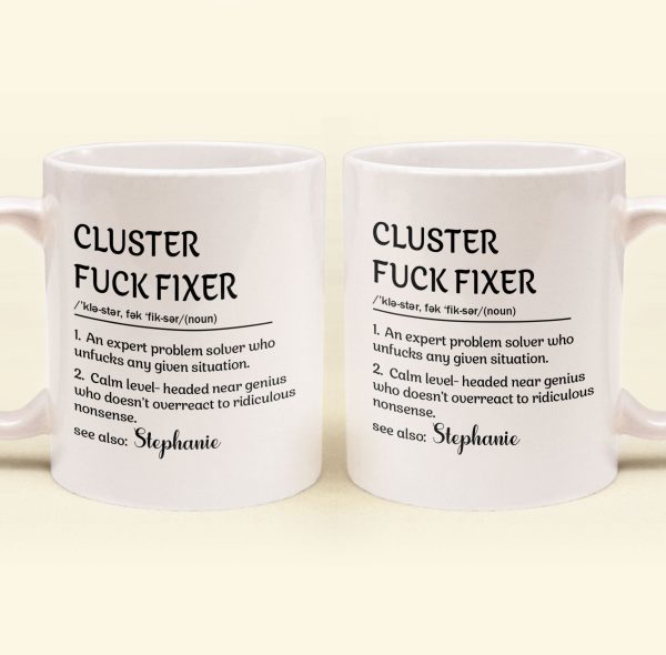 Ceramic Mug With Funny Problem Solver Quote, Personalized One Of A Kind Gift for Friends or Coworkers, Daily Coffee Humor