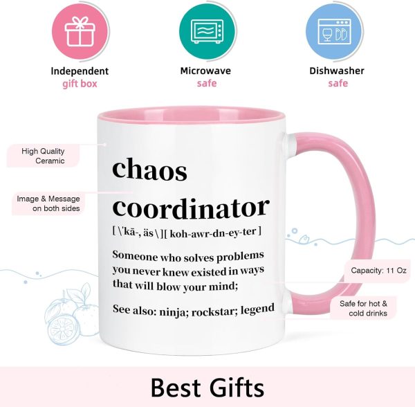 Chaos Coordinator Coffee Mug Funny Gift for Boss Teacher Coworker