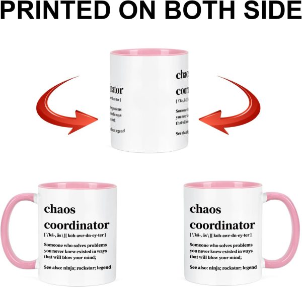 Chaos Coordinator Coffee Mug Funny Gift for Boss Teacher Coworker