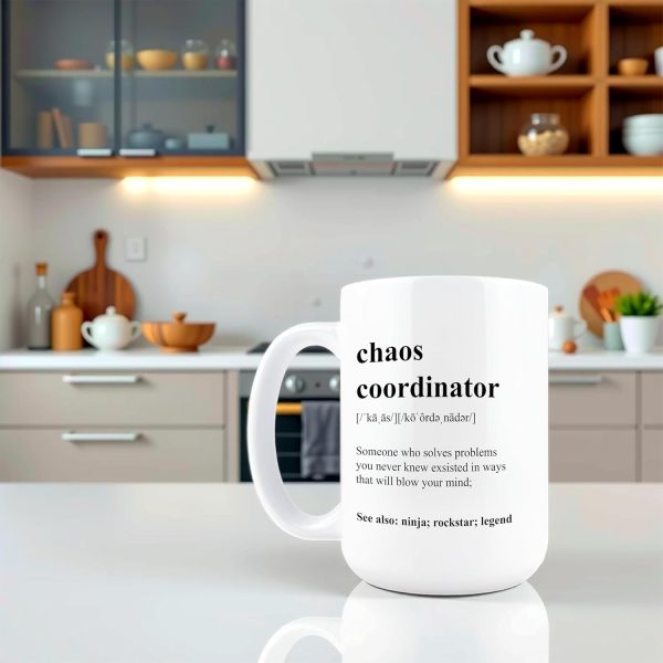 Chaos Coordinator Coffee Mug, Funny Gift for Teacher Boss Manager Coworker, Birthday Christmas Appreciation Gift