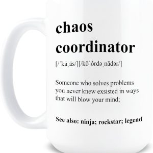 Chaos Coordinator Coffee Mug, Funny Gift for Teacher Boss Manager Coworker, Birthday Christmas Appreciation Gift