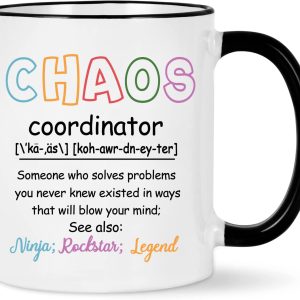 Chaos Coordinator Coffee Mug, Funny Office Gift for Boss Coworker Manager, Birthday Christmas Appreciation Gift