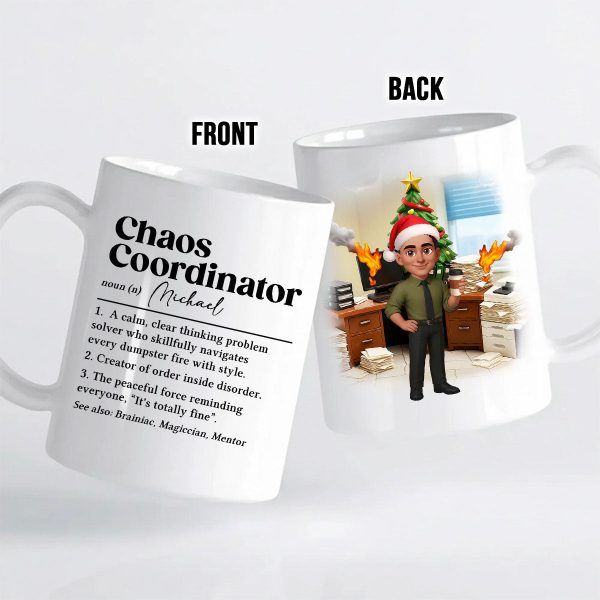 Chaos Coordinator Definition Office Humor - Personalized Mug - Christmas Gift for Coworkers, Husband, Wife, Daughter, Son, Friends