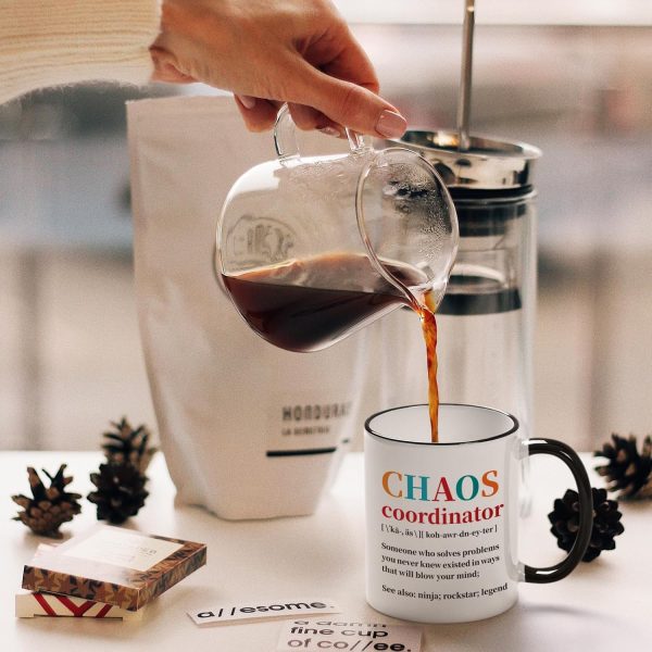 Chaos Coordinator Funny Coffee Mug, Appreciation Gift for Boss Manager Teacher Coworker Nurse Mom, Birthday Christmas Gift