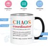 Chaos Coordinator Funny Coffee Mug, Appreciation Gift for Boss Manager Teacher Coworker Nurse Mom, Birthday Christmas Gift