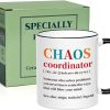 Chaos Coordinator Funny Coffee Mug, Appreciation Gift for Boss Manager Teacher Coworker Nurse Mom, Birthday Christmas Gift