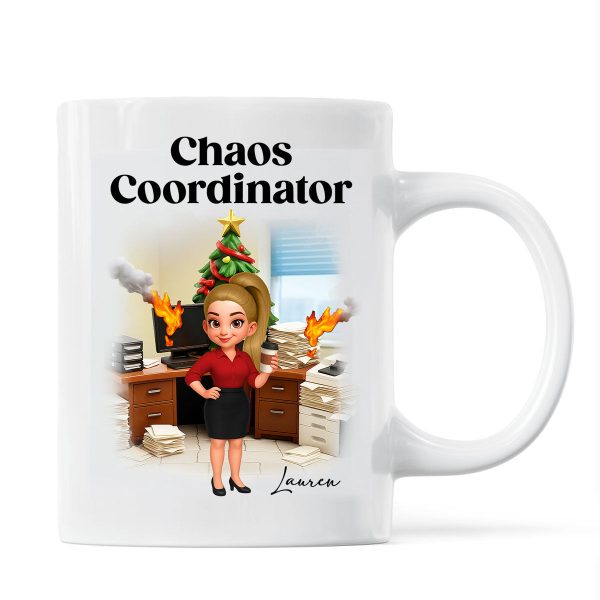 Chaos Coordinator Office Humor - Personalized Mug - Christmas Gift for Coworkers, Husband, Wife, Daughter, Son, Friends