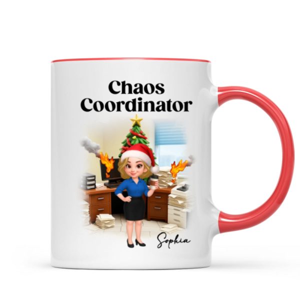 Chaos Coordinator Office Humor - Personalized Mug - Christmas Gift for Coworkers, Husband, Wife, Daughter, Son, Friends