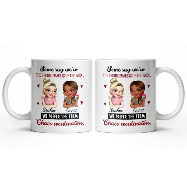 Chaos Coordinators, Cartoon Characters And Hearts - Personalized Custom Coffee Mug - BST494_MG
