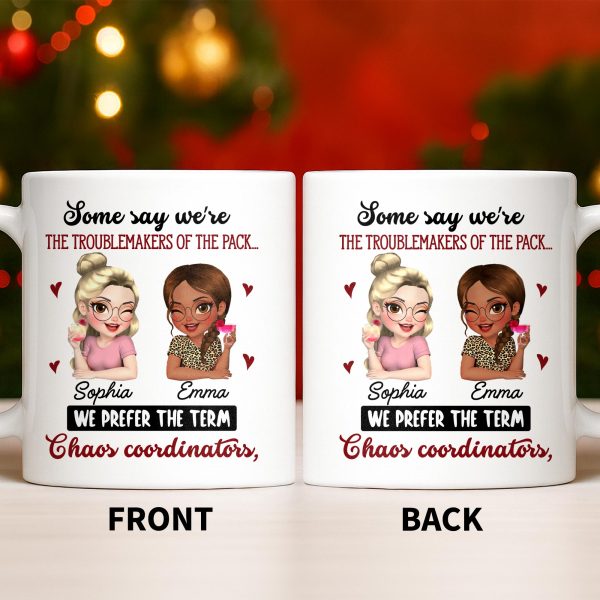 Chaos Coordinators, Cartoon Characters And Hearts - Personalized Custom Coffee Mug - BST494_MG