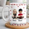 Charming Character Illustrations With Hearts - Personalized Custom Coffee Mug - HSB083_MG