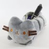 Charming Gray Cat Plush Pencil Case - Cute Storage for Students & Friends