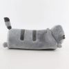 Charming Gray Cat Plush Pencil Case - Cute Storage for Students & Friends