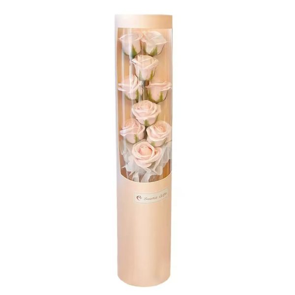 Charming Rose Bouquet Soap Flower Gift Box with LED Light for Valentine’s Day and Special Occasions
