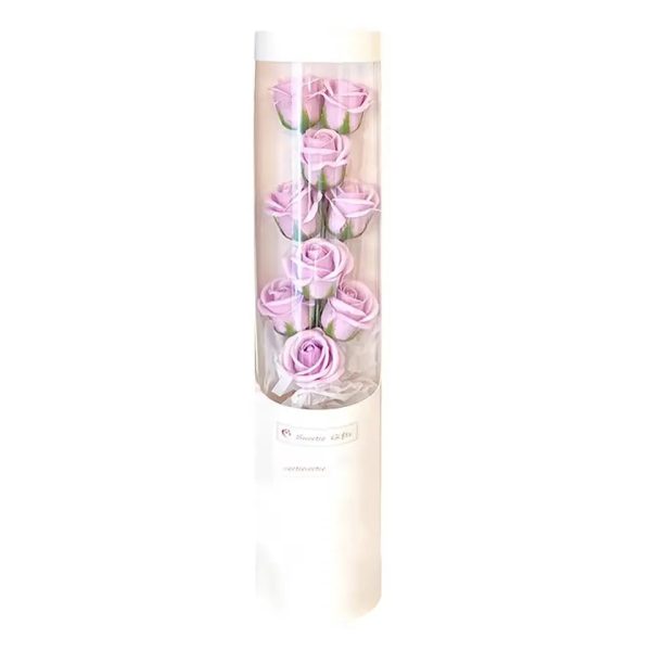 Charming Rose Bouquet Soap Flower Gift Box with LED Light for Valentine’s Day and Special Occasions