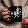 Checkered Lightning Bolt Mama Personalized Mug, Vintage Retro Black and White Gift with Custom Name for Energetic Moms