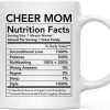 Cheer Mom Nutritional Facts Coffee Mug Funny Gift for Mom Birthday Mother's Day Christmas Gift
