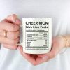 Cheer Mom Nutritional Facts Coffee Mug Funny Gift for Mom Birthday Mother's Day Christmas Gift