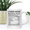 Cheer Mom Nutritional Facts Coffee Mug Funny Gift for Mom Birthday Mother's Day Christmas Gift
