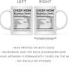 Cheer Mom Nutritional Facts Coffee Mug Funny Gift for Mom Birthday Mother's Day Christmas Gift