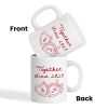 Cheers To Forever Couple Custom Heart Locket - Personalized Mug - Gift For Her, Gift For Him