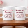Cheers To Forever Couple Custom Heart Locket - Personalized Mug - Gift For Her, Gift For Him