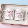 Cheers To Forever Couple Custom Heart Locket - Personalized Mug - Gift For Her, Gift For Him