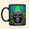 Chill Skull Mug Personalized Gifts For Stoners 04TODT100625