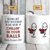 Chillin' In Dad Balls Personalized Custom Father's Day Mug DA199 890483