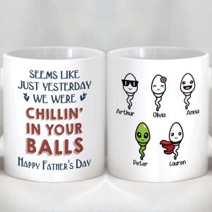 Chillin' In Dad Balls Personalized Custom Father's Day Mug DA199 890483