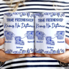 Chinoiserie Toile 3D Inflated Effect Never Too Far To Have Coffee Together - Personalized White Edge-to-Edge Mug