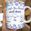 Chinoiserie Toile I Wish We Lived Closer - Personalized Mug