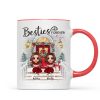 Christmas Best Friends Sisters Front Porch Personalized Mug