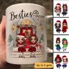 Christmas Best Friends Sisters Front Porch Personalized Mug