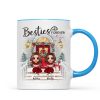 Christmas Best Friends Sisters Front Porch Personalized Mug