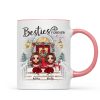 Christmas Best Friends Sisters Front Porch Personalized Mug