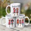 Christmas Best Friends Sisters Shopping Girls Personalized Mug