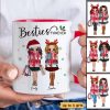 Christmas Best Friends Sisters Shopping Girls Personalized Mug