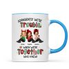 Christmas Besties Apparently We're Trouble When We're Together - Personalized Mug