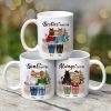 Christmas Besties Standing Back View In House Personalized Mug