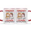 Christmas Congrats On Being Our Cat Mom Cat Dad - Gift For Cat Lovers - Personalized Accent Mug