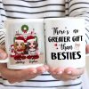 Christmas Doll Besties Sitting At Fireplace Personalized Mug